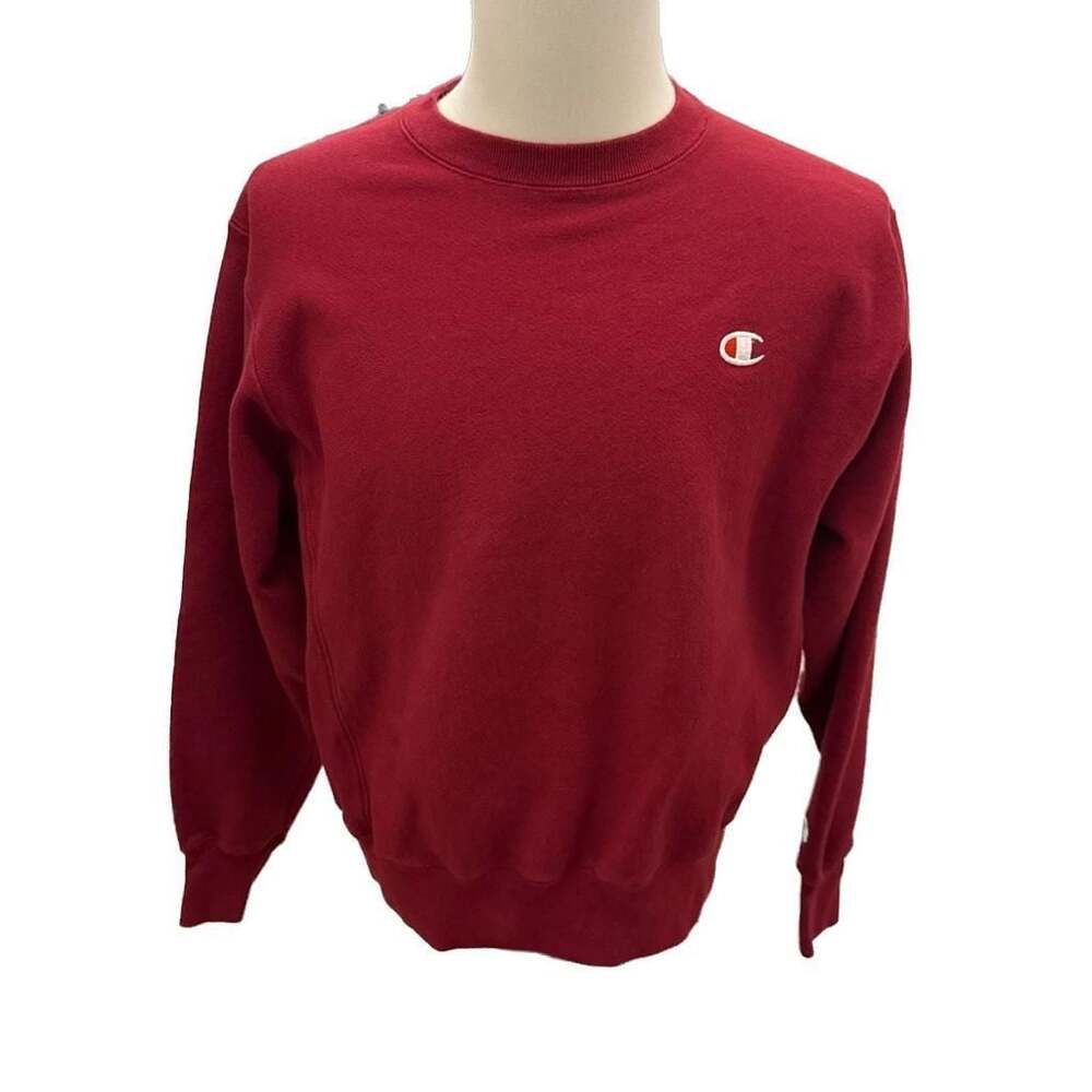 Champion Reverse Weave Crewneck Sweatshirt Red Size Medium